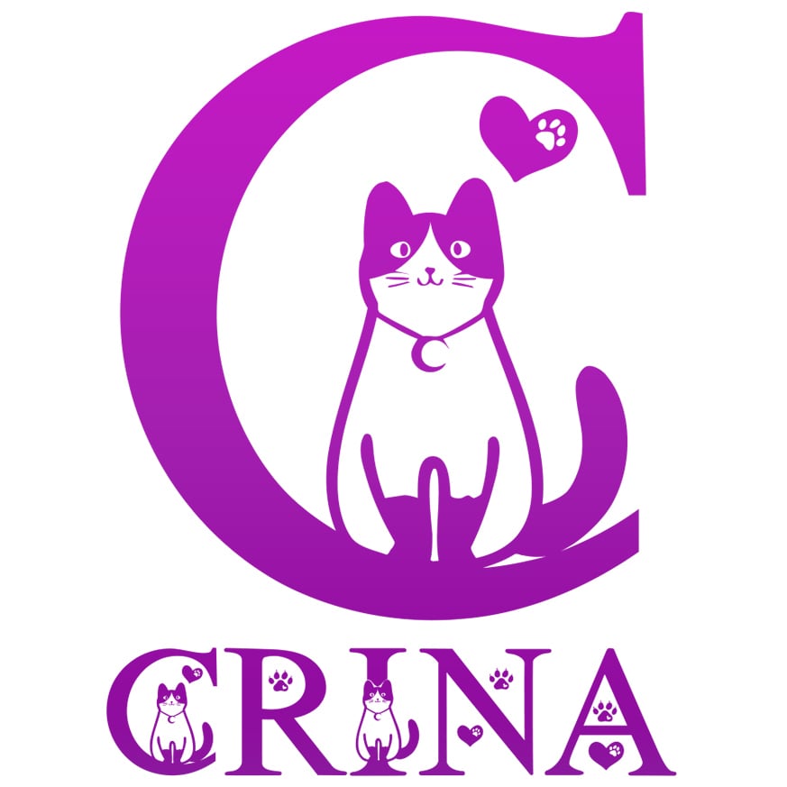 Sticker Adeziv Iubitorii De Pisici, Labuta Animal, Text Personalizat, Culoare Roz Gradient,Copii , cu Margini Albe, PVC Vinyl, 10 CM [1]