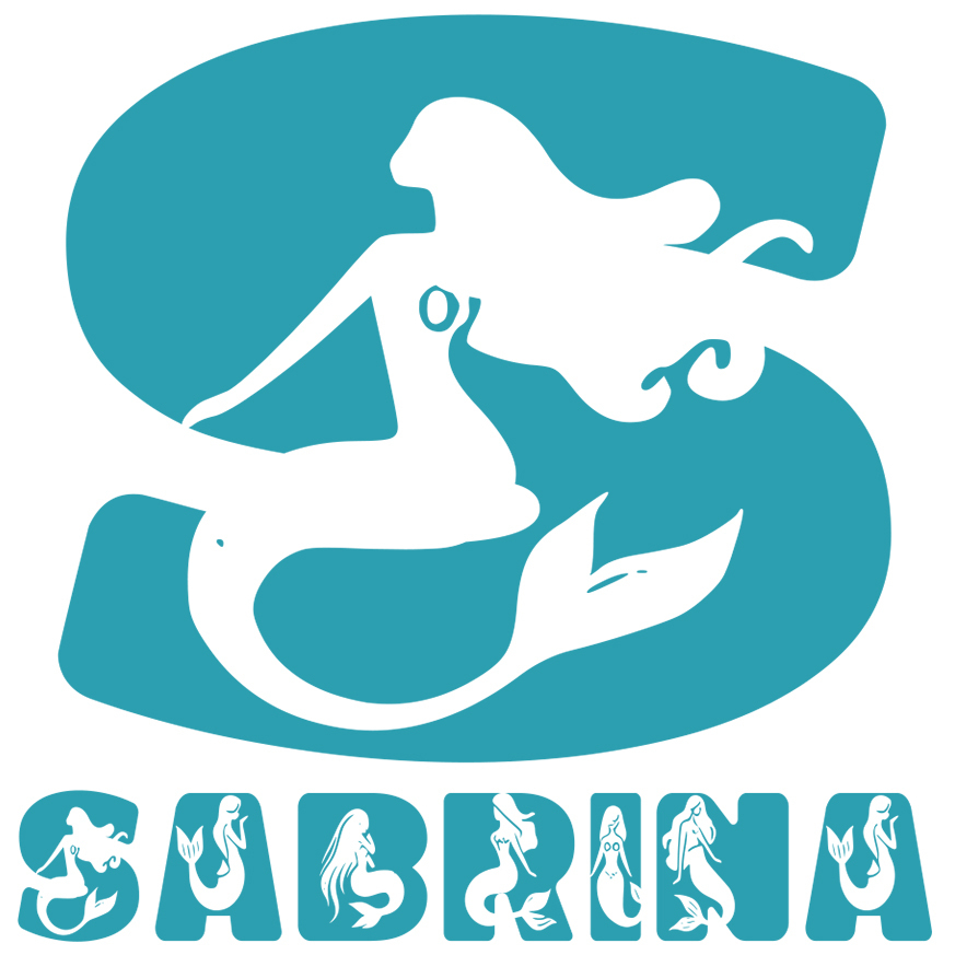 Sticker Adeziv Iubitorii De Sirene, Basme, Unicorn, Text Nume Personalizat, copii, Culoare Albastru , cu Margini Albe, PVC Vinyl, 10 CM [1]