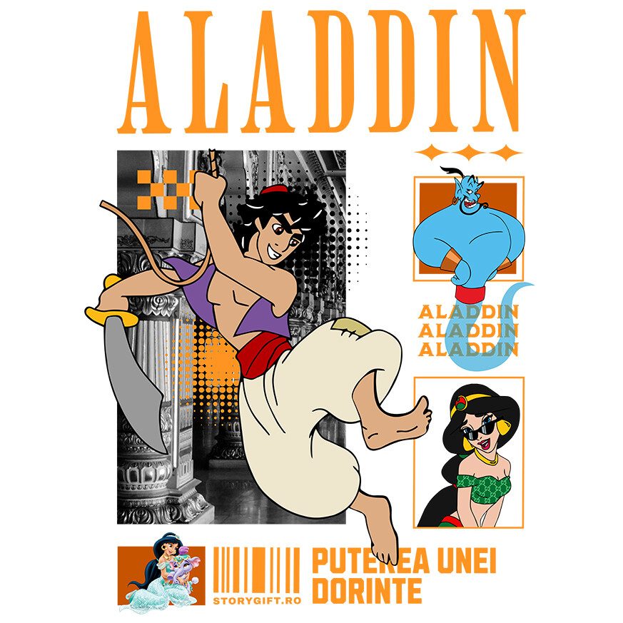Sticker Cu Alladin – Aventuri pentru Baieti Adeziv, Vinyl,  cu Margini Albe, PVC Vinyl  [1]