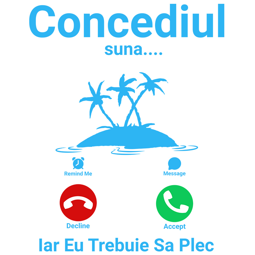 Sticker Adeziv Autocolant Personalizat "Apel Telefonic Insula Tropicală – Concediul Tău de Vis" [1]