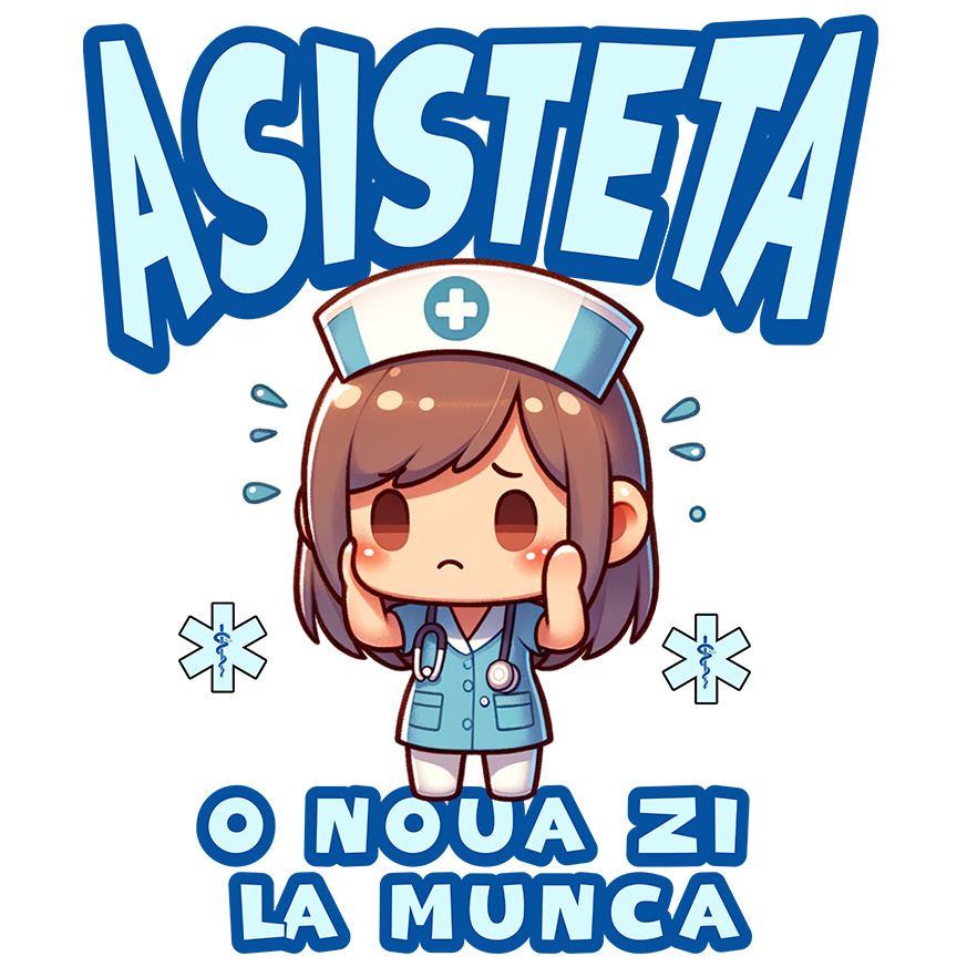 Sticker Adeziv Autocolant Personalizat Asistență Medicală Stil Anime – Pasiune și Dedicare în Medicină [1]