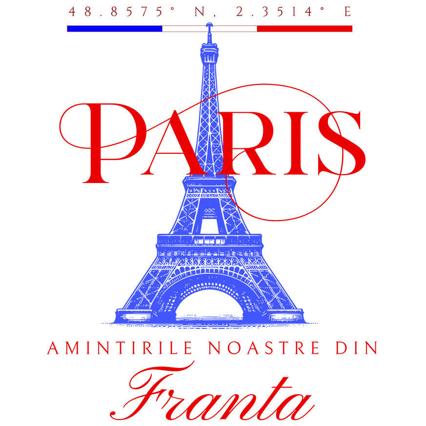Sticker Adeziv Autocolant Personalizat Tricou Personalizat Paris - „Amintirile Noastre” | Cadouri pentru Călători [1]