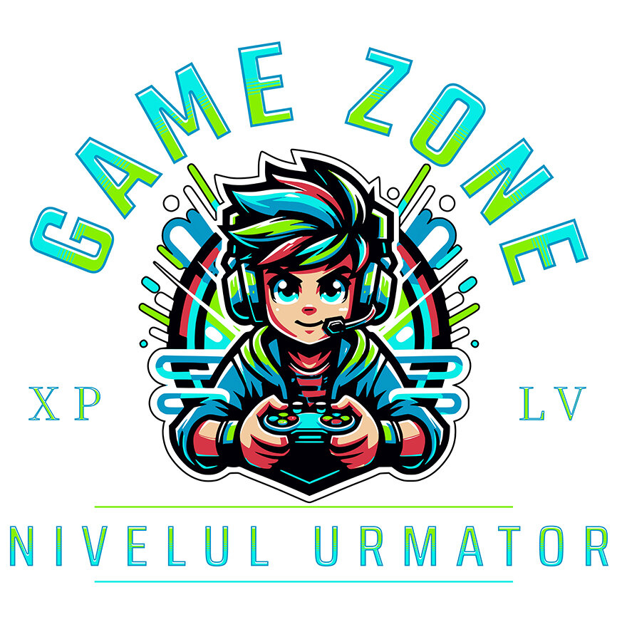 Sticker Adeziv Autocolant Personalizat Băiat Stil Anime Gamer - Game Zone Nivelul Următor - Cadou Personalizat pentru Gameri [1]