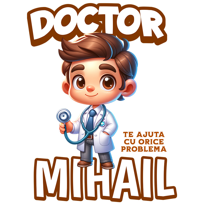 Sticker Adeziv Autocolant Personalizat Doctor Super Erou – Animație Inspirată Din Pasiunea Pentru Medicină [1]