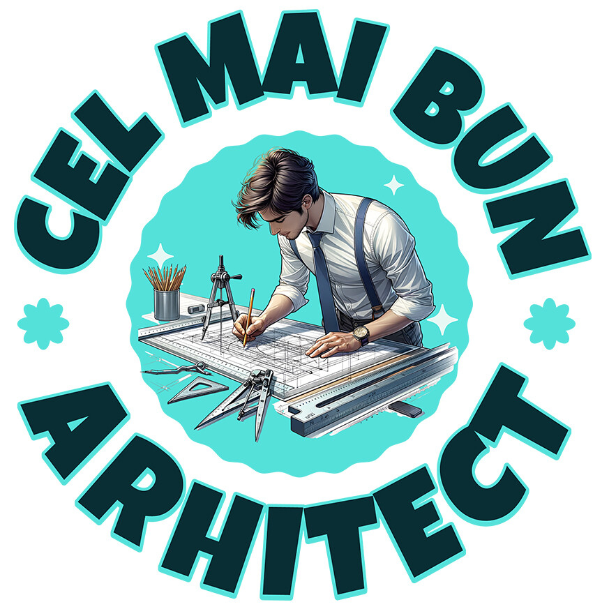 Sticker Adeziv Autocolant Personalizat Bărbat Arhitect în Costum – Cadou Personalizat pentru Profesioniști în Design și Construcții [1]