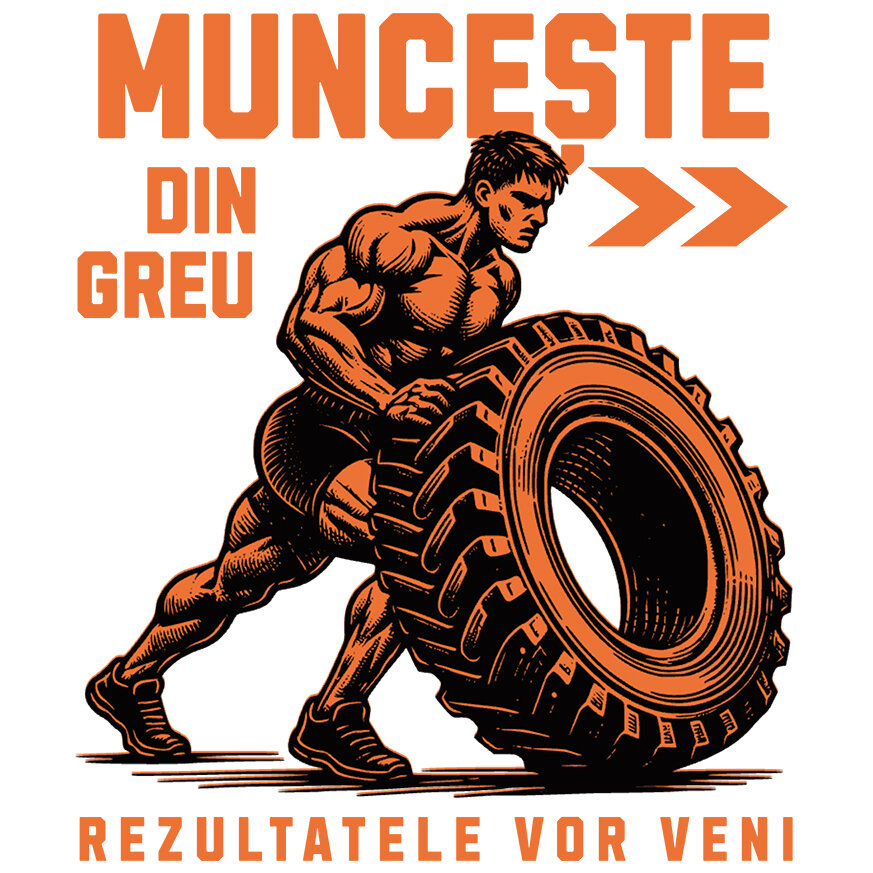 Sticker Adeziv Autocolant Personalizat : Bărbat Puternic – Design Motivațional pentru Sala de Sport și Fitness [1]