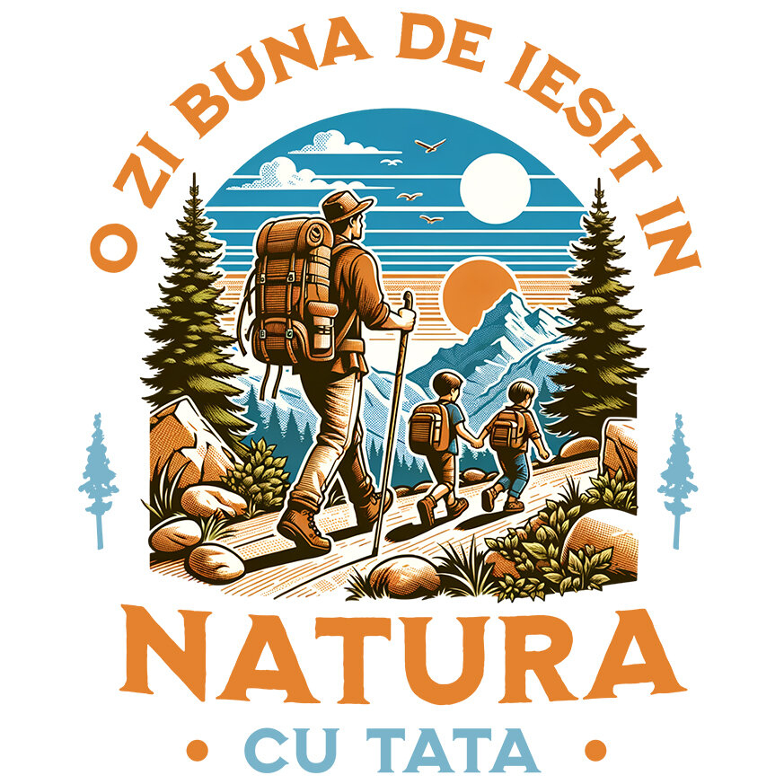 Sticker Adeziv Autocolant Personalizat Cadouri Personalizate pentru Tati și Copii | Aventuri în Natură și Apus de Soare [1]