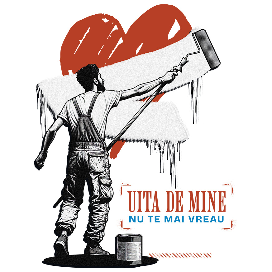 Sticker Adeziv Autocolant Personalizat Inimă Ștearsă cu Mesaj „Uita de Mine, Nu Te Mai Vreau” – Cadou Personalizat de Valentine's Day [1]