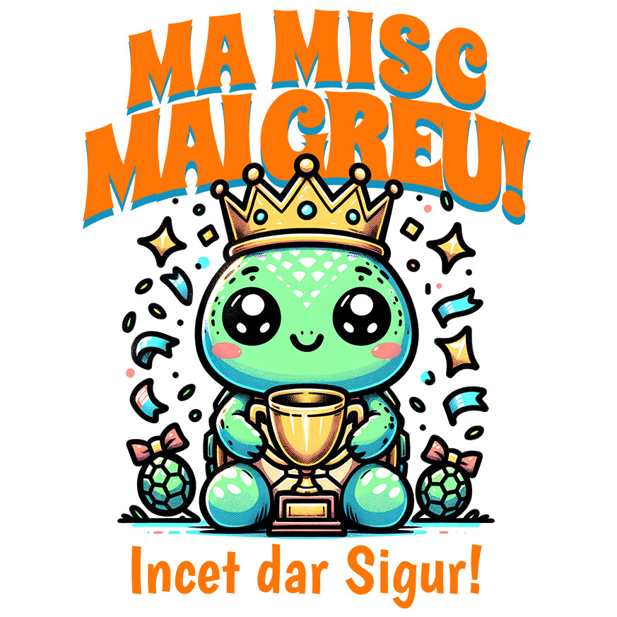 Sticker Adeziv Autocolant Personalizat Broască Țestoasă Regală cu Coroană – Cadou Personalizat pentru Copii și Familie [1]