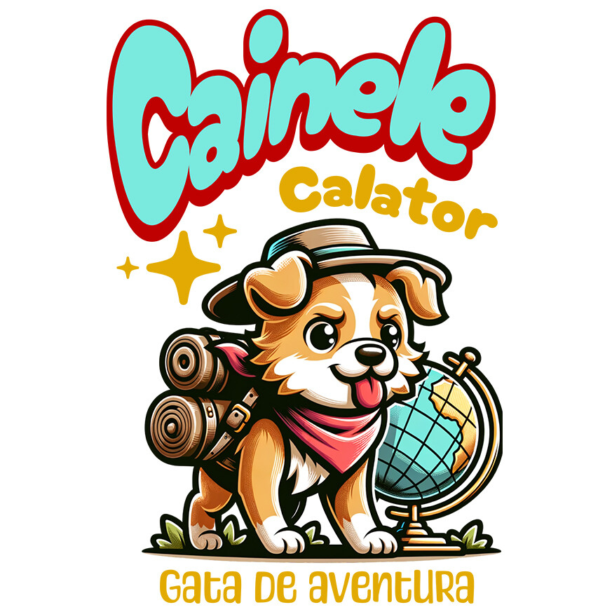 Sticker Adeziv Autocolant Personalizat Câine Călător – Tricou Personalizat Aventurier | Cadou Iubitori de Câini [1]