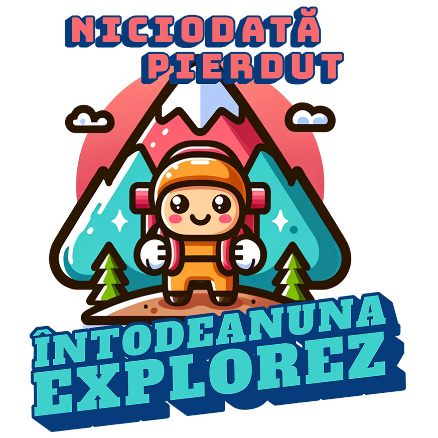 Sticker Adeziv Autocolant Personalizat "Cadou Personalizat ‘Niciodată Pierdut, Întotdeauna Explorez’ – Mesaj Motivațional pentru Iubitorii de Drumeție și Munte" [1]