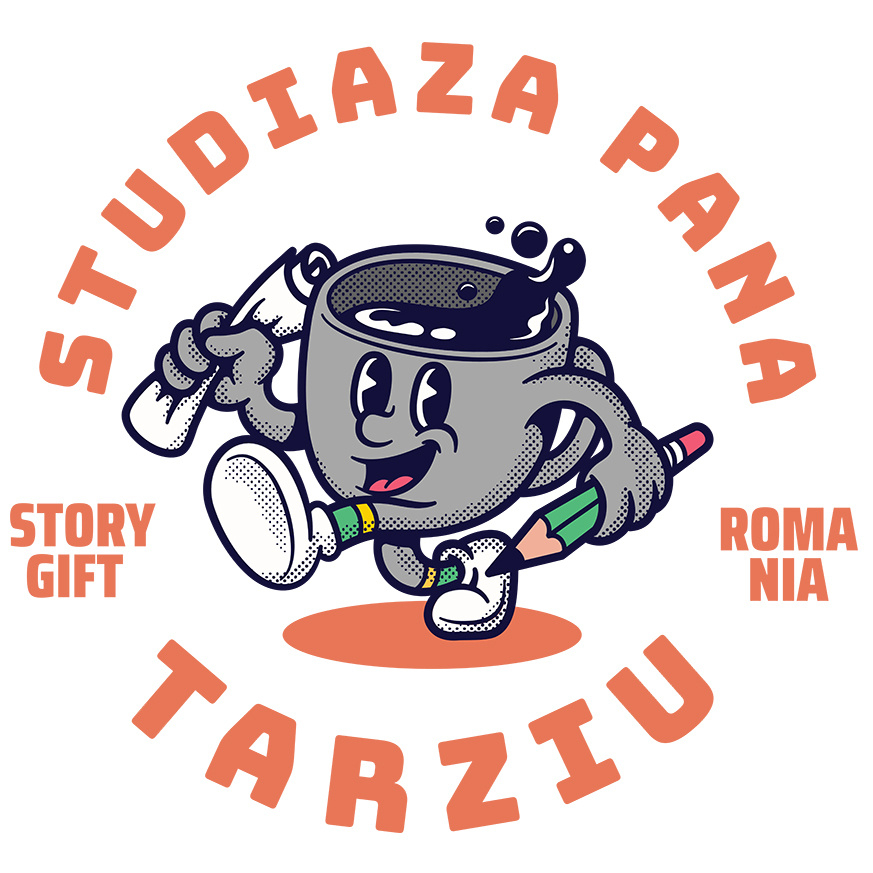 Sticker Adeziv Autocolant Personalizat „Cană De Cafea Veselă 'Studiana Până Târziu' – Cadou pentru Studenți și Iubitorii De Cafea” [1]