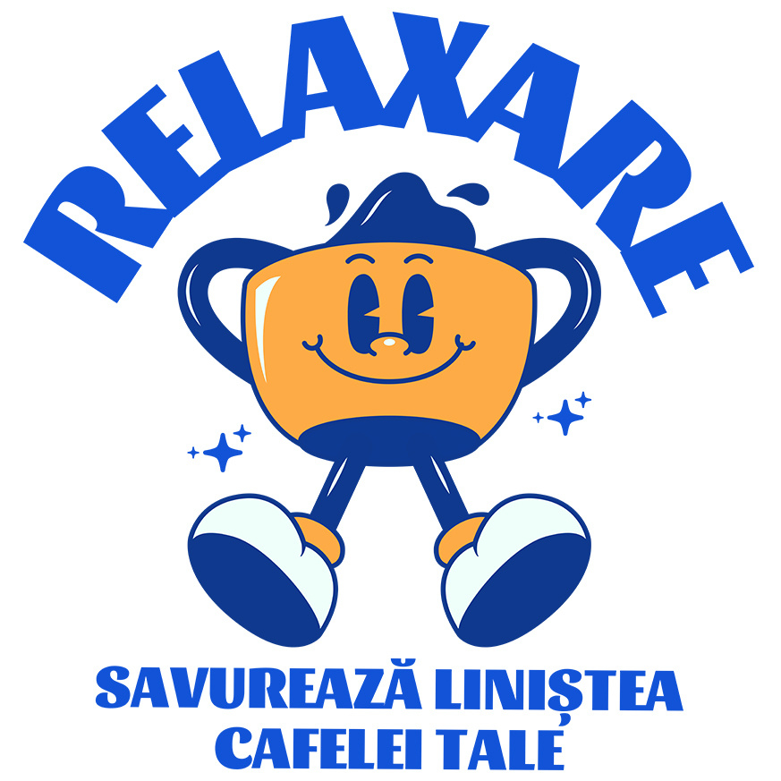 Sticker Adeziv Autocolant Personalizat „Cană de Cafea Veselă – Savurează Liniștea Cafelei Tale în Momente de Relaxare” [1]