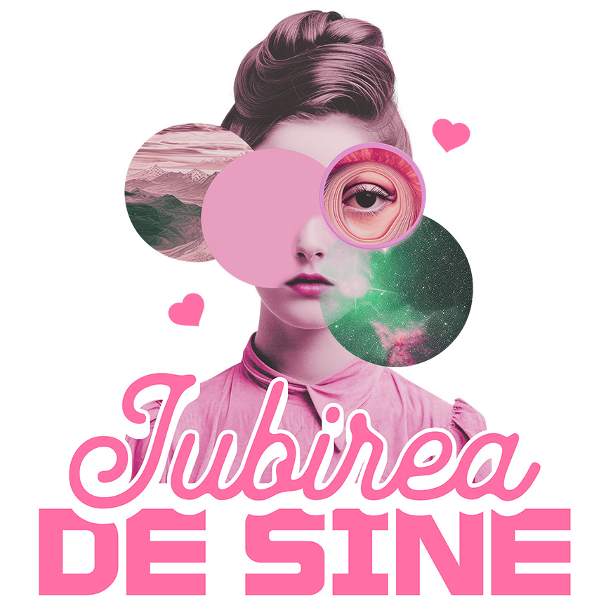 Sticker Adeziv Autocolant Personalizat Camasa Roz cu Chip Feminin Abstract și Mesaj Iubire de Sine - Cadouri Personalizate pentru Femei, Încredere și Inspirație [1]