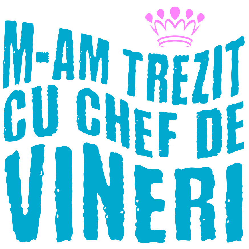 Sticker Adeziv Autocolant Personalizat Coroana Regală Roz cu Mesaj Amuzant „M-am Trezit Cu Chef de Vineri” - Cadou Personalizat pentru Prințese [1]