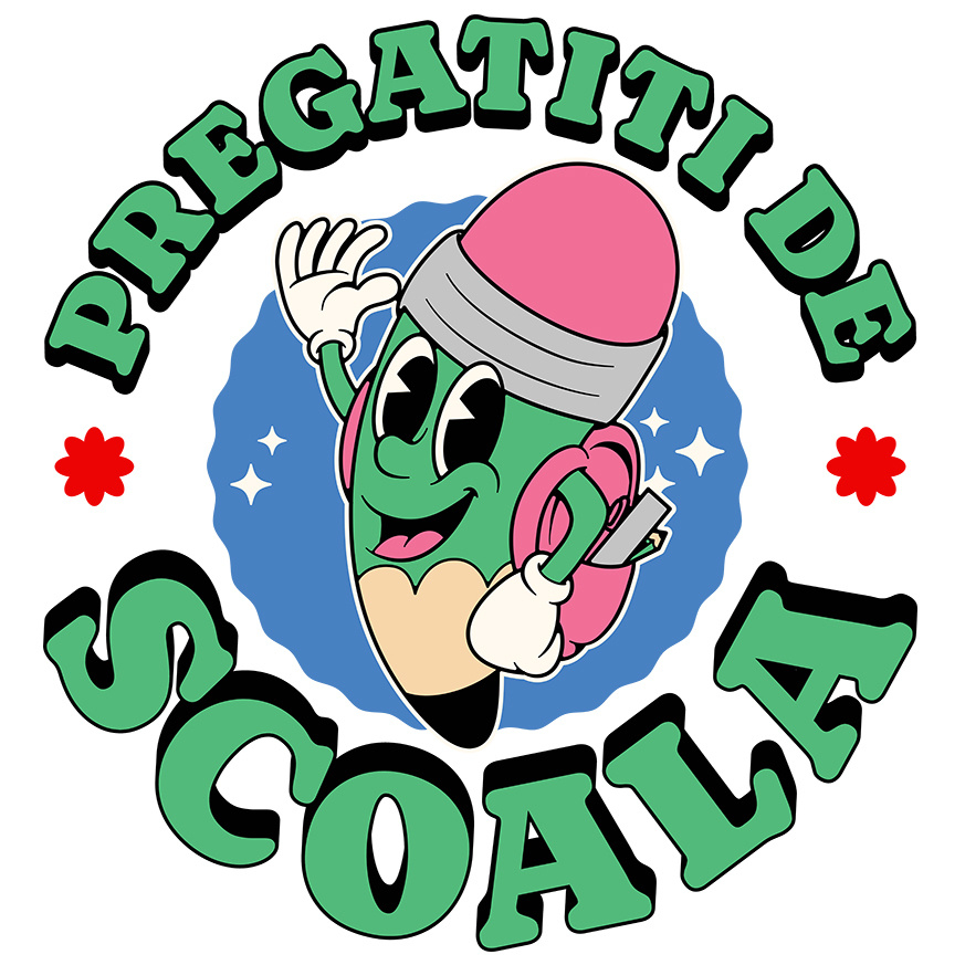 Sticker Adeziv Autocolant Personalizat Creion Verde Cu Ghiozdan - Pregătit Pentru Școală și Educație | Cadou Perfect Pentru Copii [1]