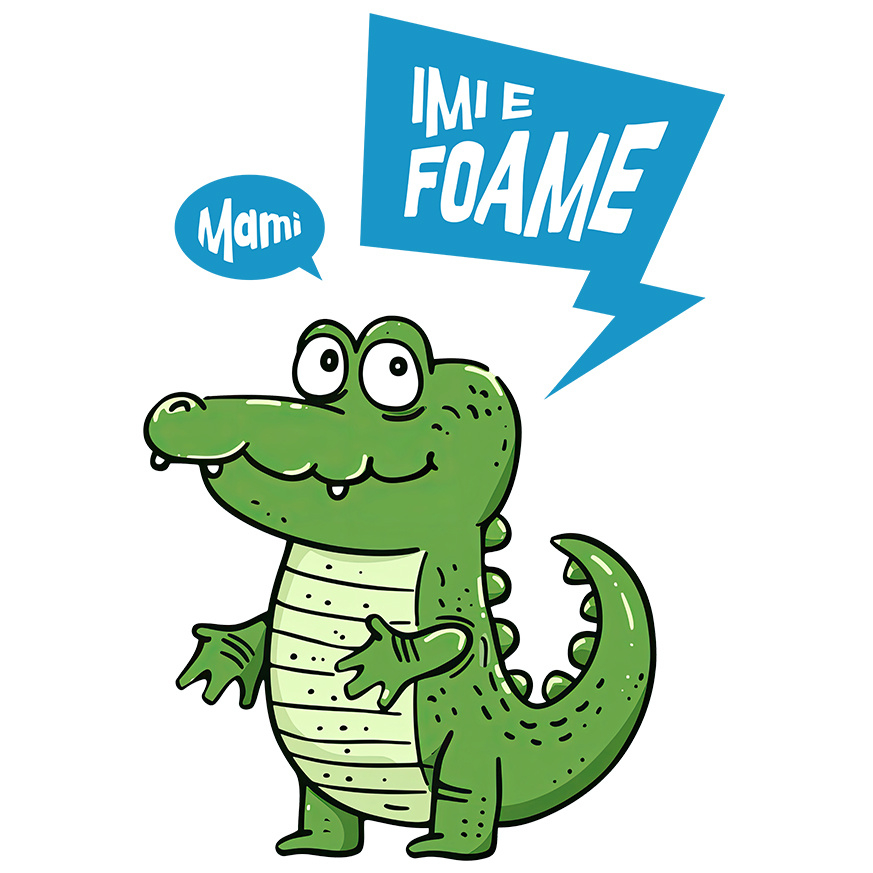 Sticker Adeziv Autocolant Personalizat Crocodil Vesel Animat – Cadou Personalizat pentru Copii și Familie [1]