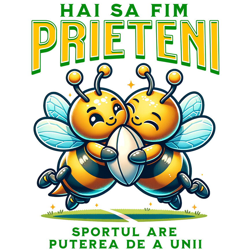 Sticker Adeziv Autocolant Personalizat Cadouri personalizate pentru prieteni și familie – Cuplu albine fericite și fotbal american [1]