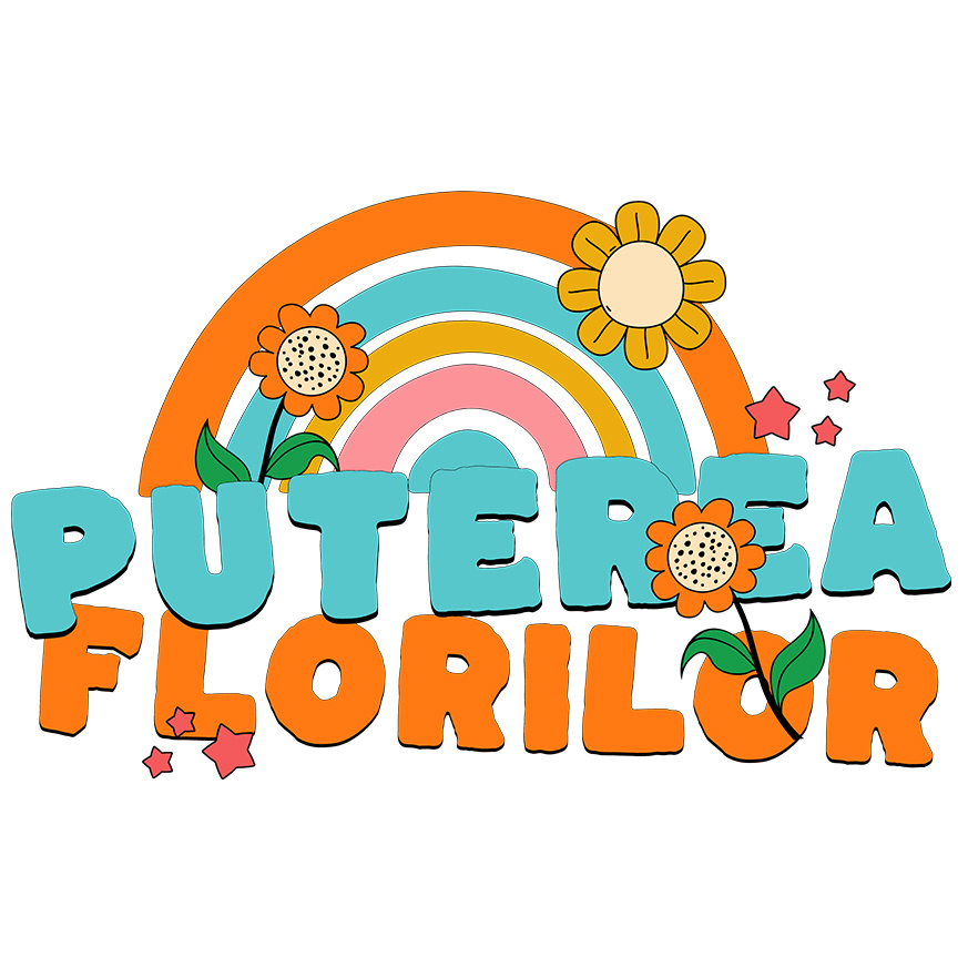 Sticker Adeziv Autocolant Personalizat Curcubeu Colorat de Flori Diverse | Puterea Florilor și Frumusețea Naturii | Cadou Personalizat [1]