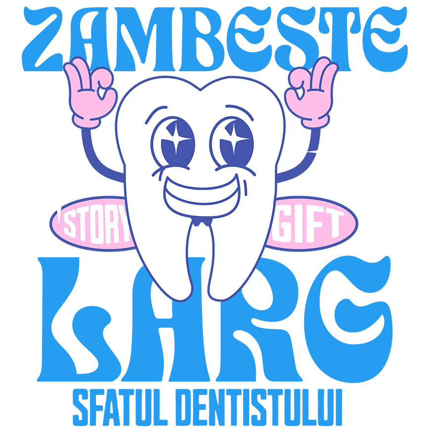 Sticker Adeziv Autocolant Personalizat Dinte Vesel – Zâmbet Larg, Dentist, Igienă Orală și Meserie Stomatologică [1]