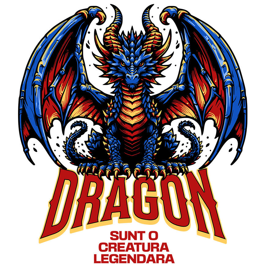 Sticker Adeziv Autocolant Personalizat Costum Dragon Albastru Legendă - Creatură Din Jocuri Animate [1]