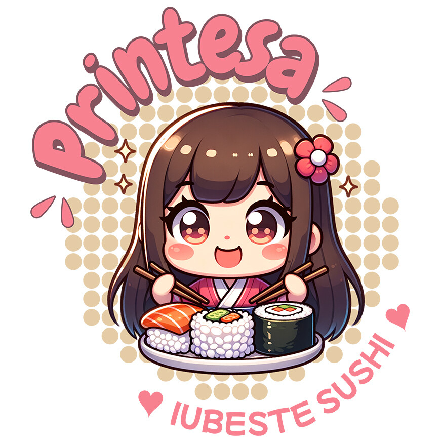 Sticker Adeziv Autocolant Personalizat Produse personalizate cu iubire pentru sushi | Cadouri unice pentru familie și copii [1]