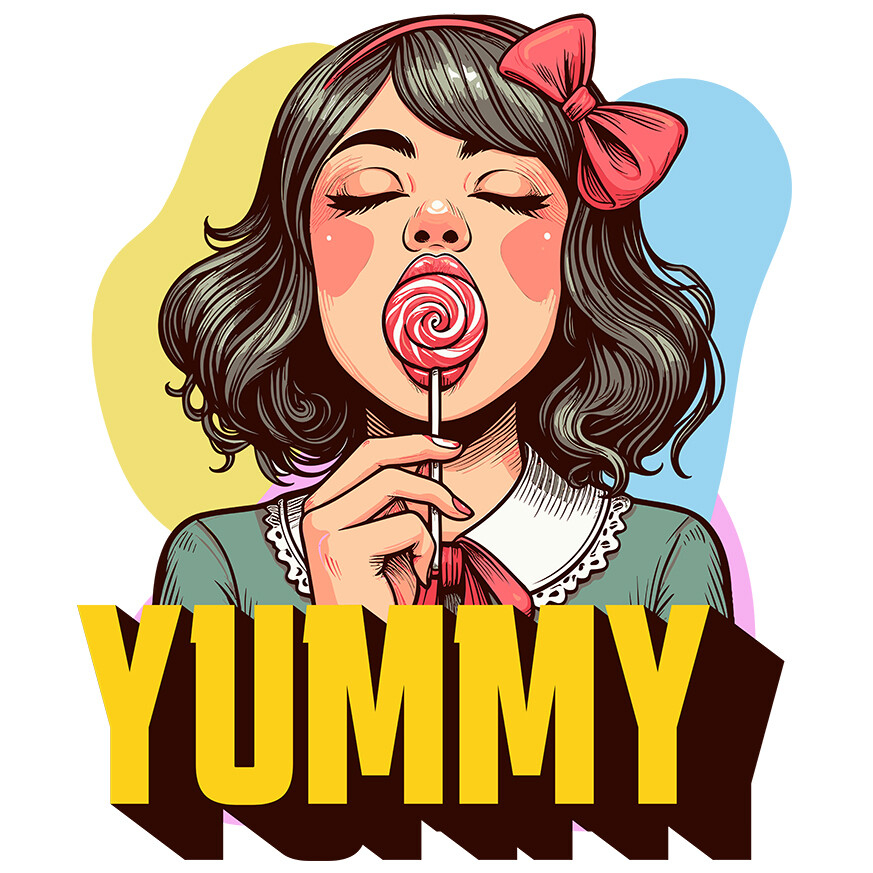 Sticker Adeziv Autocolant Personalizat Fată Brunetă cu Funda Roșie și Acadea - Cadouri Dulci și Amuzante pentru Copii și Familie [1]