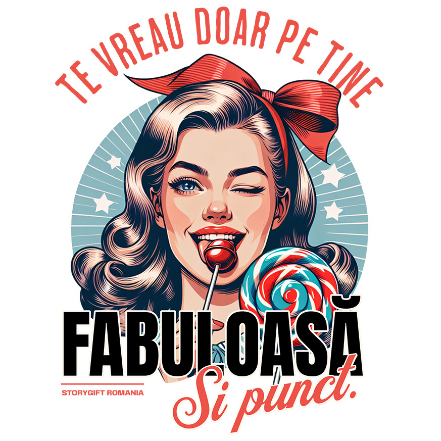 Sticker Adeziv Autocolant Personalizat Fata cu Fundă și Acadea - Cadou Personalizat „Te Vreau Doar Pe Tine” [1]