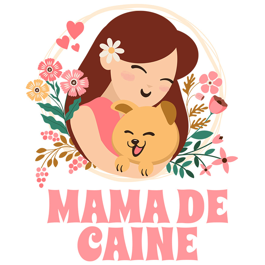 Sticker Adeziv Autocolant Personalizat "Fata și Câine – Cadouri Personalizate pentru Mama de Câine cu Flori Colorate" [1]