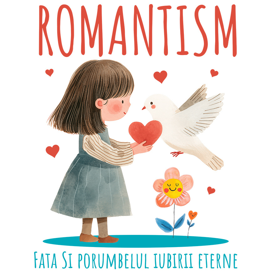 Sticker Adeziv Autocolant Personalizat „Cadouri personalizate cu față stil desene animate, porumbel alb și floare zâmbitoare pentru iubire” [1]