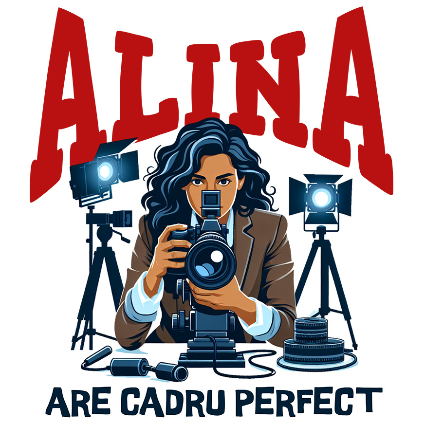 Sticker Adeziv Autocolant Personalizat Femeie Fotograf cu Aparat Foto – Cadou Personalizat pentru Pasionații de Fotografie [1]