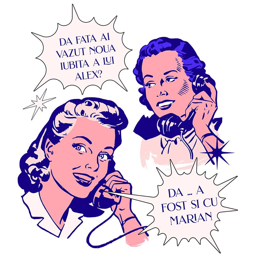 Sticker Adeziv Autocolant Personalizat Cadouri amuzante personalizate pentru prieteni - barfe și drama cu iubita lui Alex și fosta lui Marian [1]