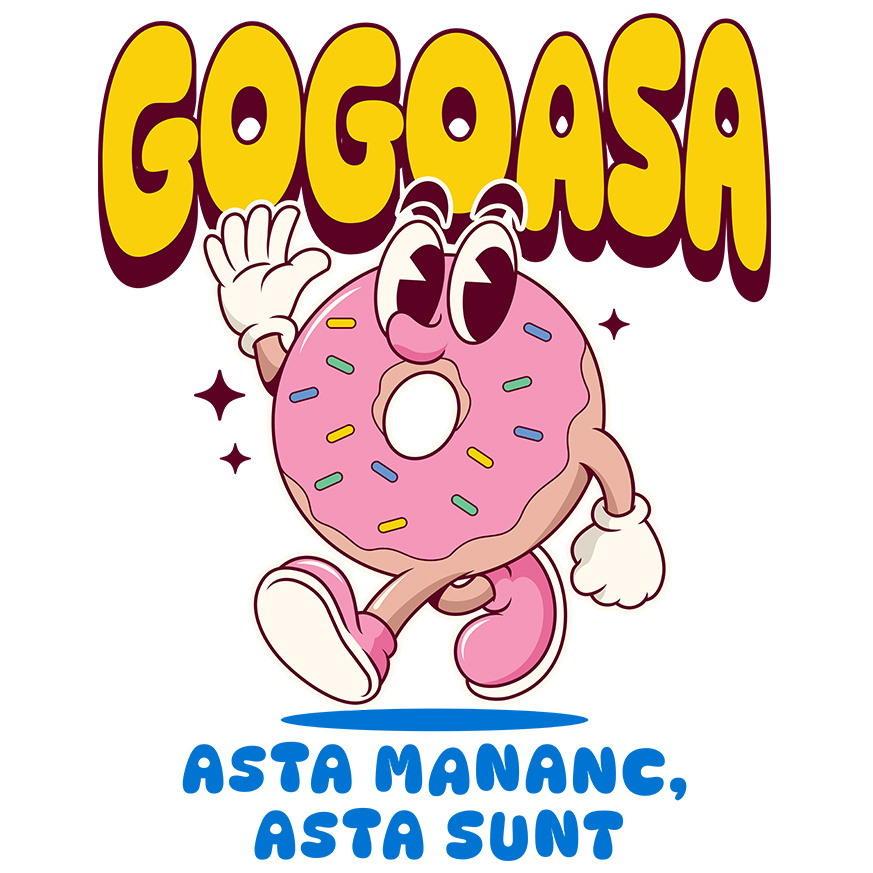 Sticker Adeziv Autocolant Personalizat Cadou personalizat gogoasă glazurată roz | Amuzant și delicios pentru copii și familie [1]