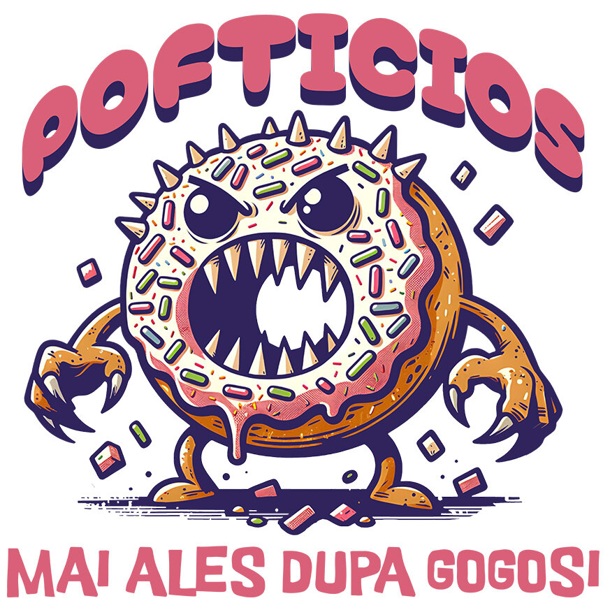 Sticker Adeziv Autocolant Personalizat Gogoși personalizate cu text haios | Cadouri amuzante pentru iubitorii de dulciuri [1]