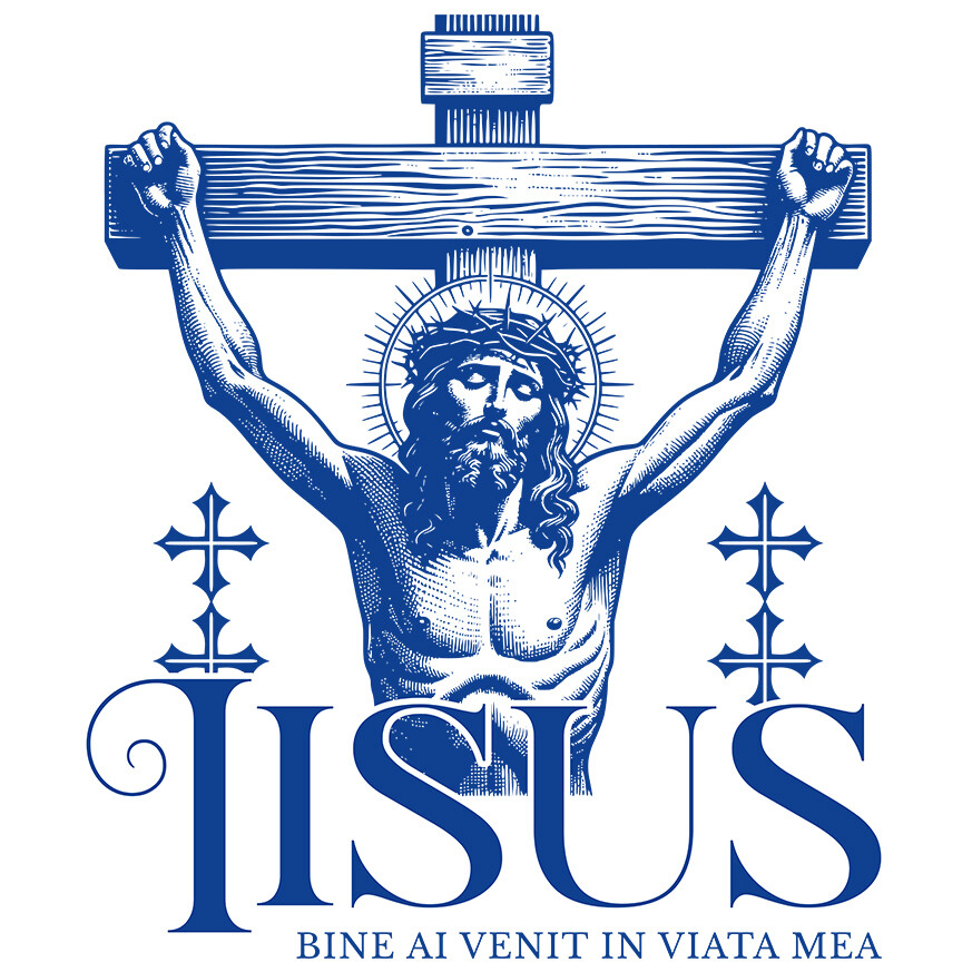 Sticker Adeziv Autocolant Personalizat "Iisus Hristos - Statuie Religioasă cu Mesajul 'Bine Ai Venit În Viața Mea' | Cadou Spiritual" [1]