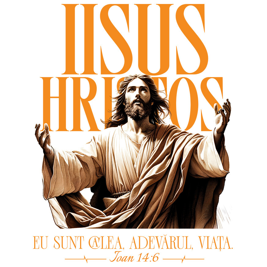 Sticker Adeziv Autocolant Personalizat "Iisus Hristos - Statuie Religioasă cu Mesajul 'Eu Sunt Calea, Adevărul și Viața' | Cadou Spiritual" [1]