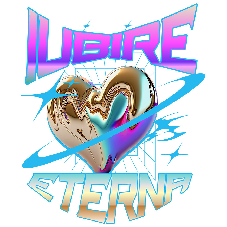 Sticker Adeziv Autocolant Personalizat „Inima Bizară Strălucitoare Metalică - Cadou Personalizat „Iubire Eterna” pentru Ziua Îndrăgostiților, Familie, Copii și Prieteni” [1]