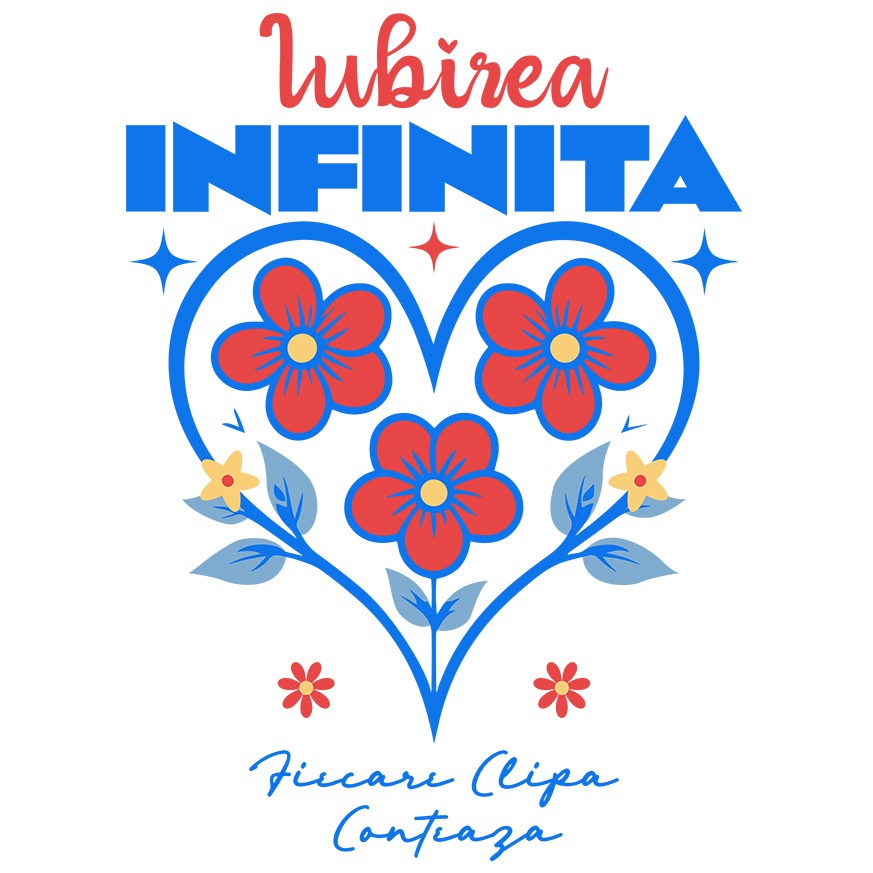 Sticker Adeziv Autocolant Personalizat Inimă cu Flori Colorate și Text „Iubirea Infinită, Fiecare Clipă Contează” | Cadouri Personalizate pentru Femei, Familie și Prieteni [1]