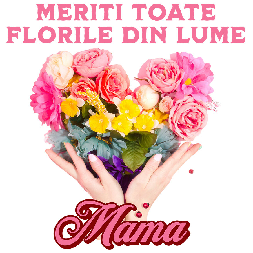 Sticker Adeziv Autocolant Personalizat "Inima din Flori Colorate – Cadouri Personalizate pentru Mama de Ziua Femeii" [1]