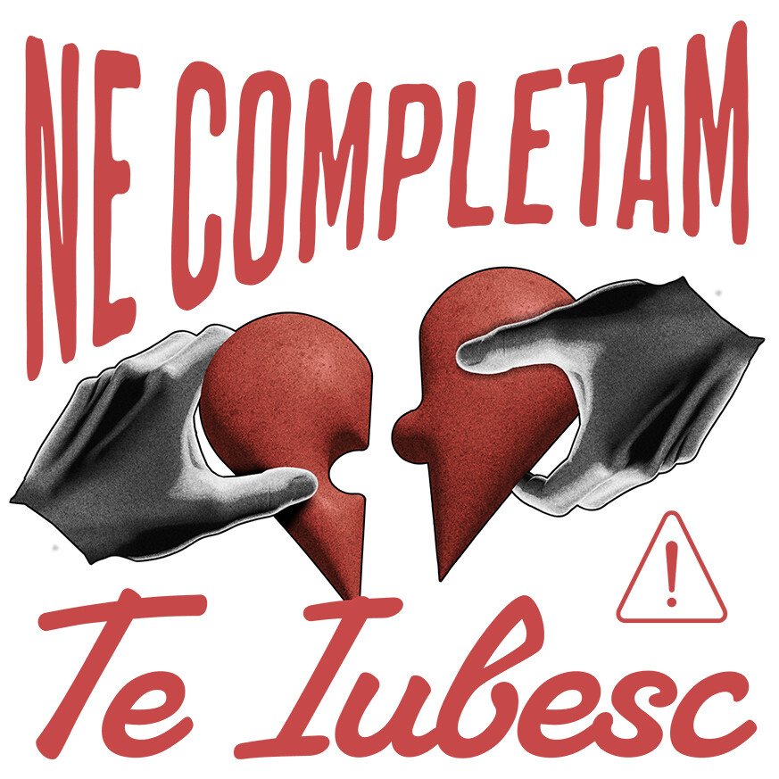 Sticker Adeziv Autocolant Personalizat Inimă Răpită Stil Puzzle „Ne Completăm, Te Iubesc” – Cadou Personalizat pentru Valentine's Day [1]
