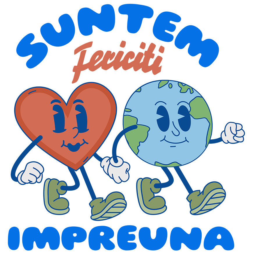 Sticker Adeziv Autocolant Personalizat Cadouri personalizate pentru cupluri - inima și planeta Pământ cu mesaj de iubire și fericire [1]