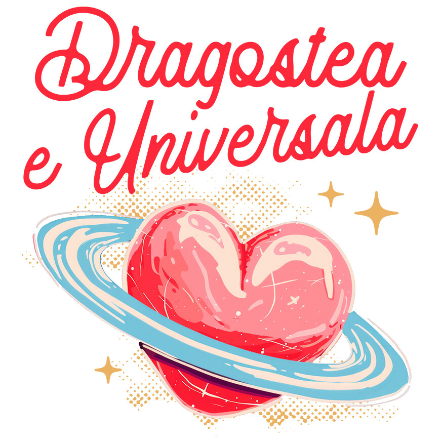 Sticker Adeziv Autocolant Personalizat „Inima Stil Arta Creion - Cadou Personalizat „Dragostea E Universală” pentru Familie, Copii, Tati și Prieteni de Valentine’s Day” [1]