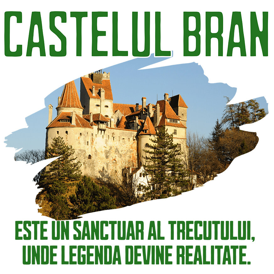 Sticker Adeziv Autocolant Personalizat "Castelul Bran – Atracție Turistică și Destinație de Călătorie în România" [1]