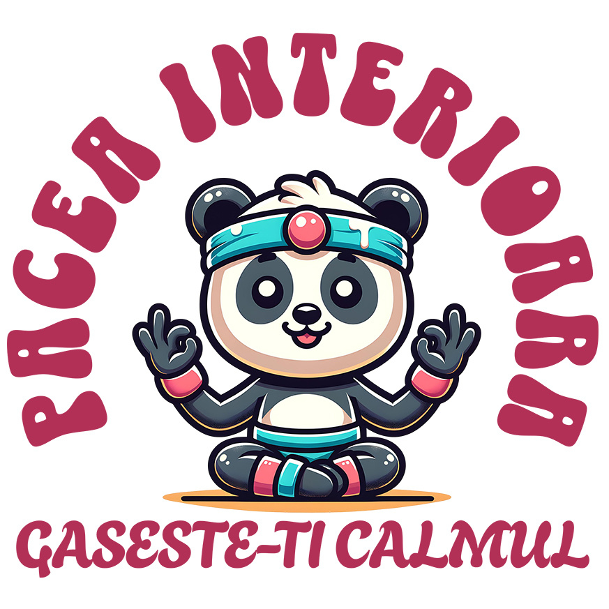 Sticker Adeziv Autocolant Personalizat Urs Panda în Poziție de Yoga – Relaxare, Sport și Mindfulness [1]