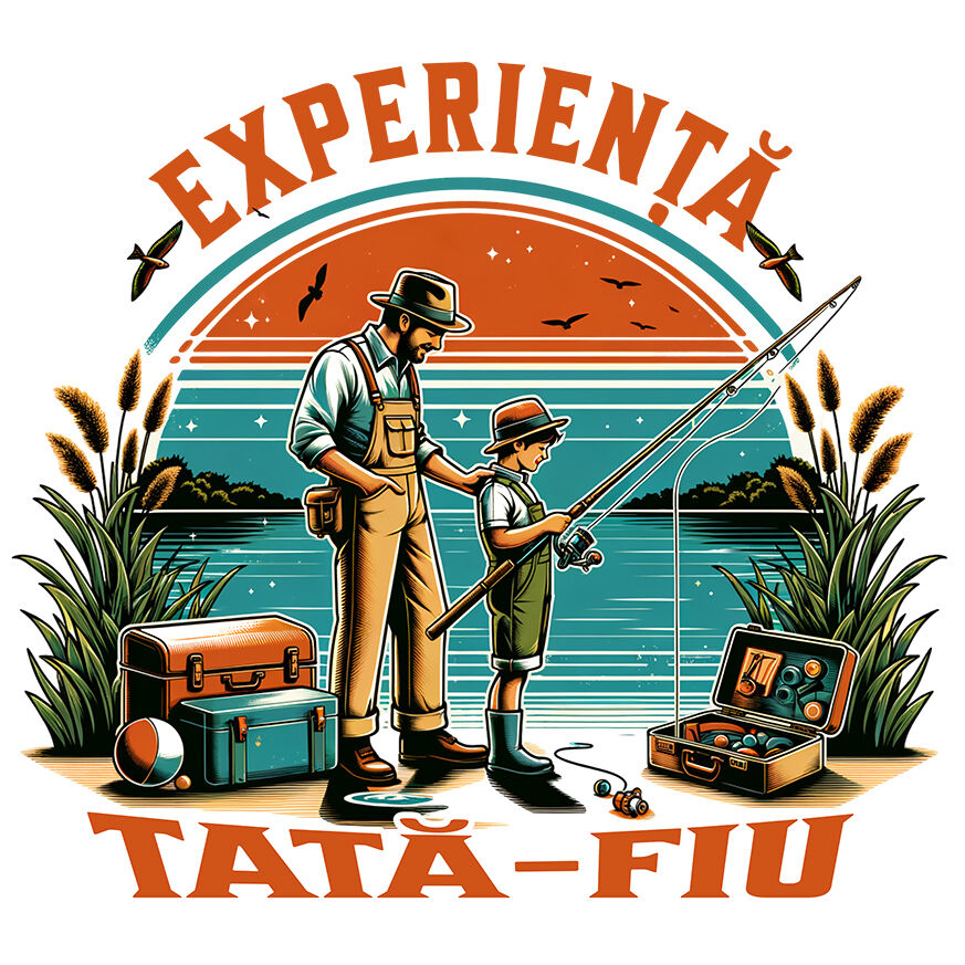 Sticker Adeziv Autocolant Personalizat Cadou Personalizat „Iubitorii De Pescuit” | Experiență Tata Fiu pentru Părinți și Copii [1]