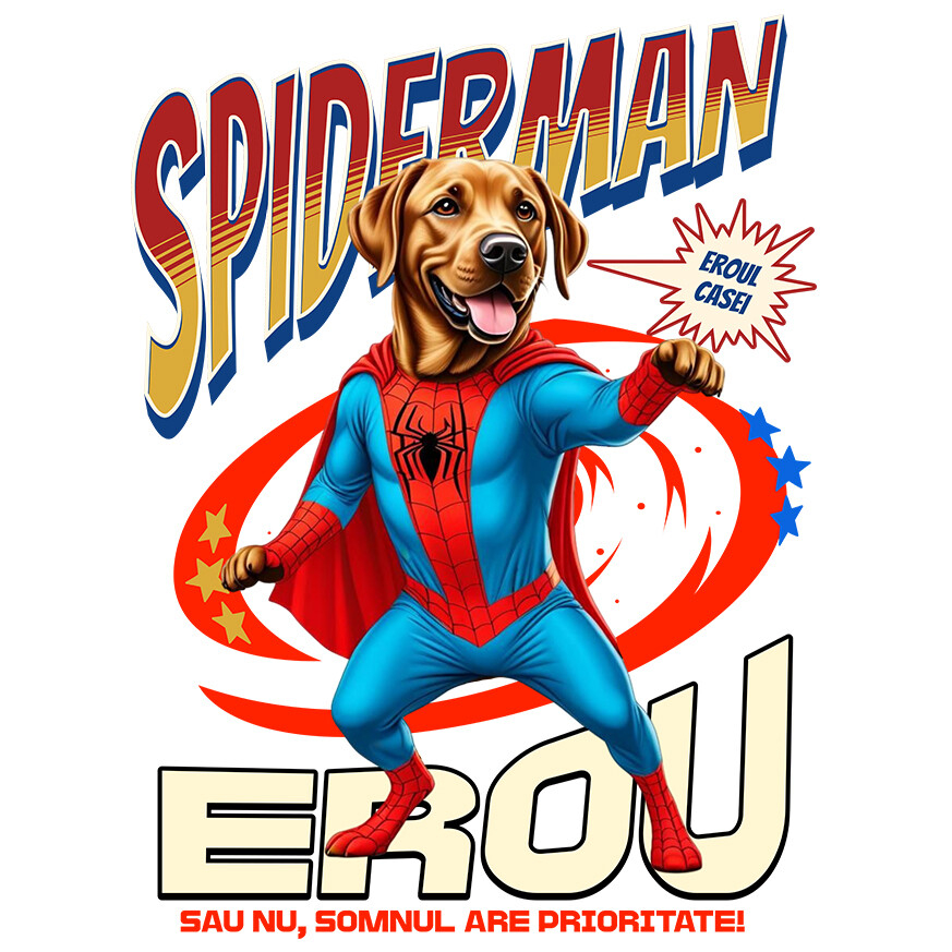 Sticker Adeziv Autocolant Personalizat Labrador Retriever în Costum Spider-Man - Cadou Personalizat pentru Copii și Familie [1]