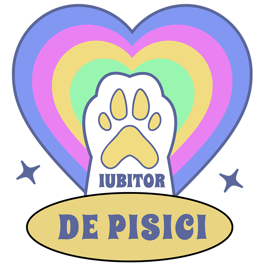 Sticker Adeziv Autocolant Personalizat Lăbuță Pisică Albă În Inimă Multicolor „Iubitor De Pisici” – Cadou Personalizat Pentru Iubitorii De Pisici [1]