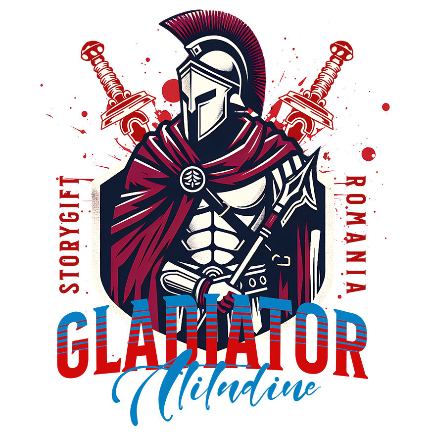 Sticker Adeziv Autocolant Personalizat Cadouri personalizate – Războinic cu armură de fier și atitudine de gladiator [1]