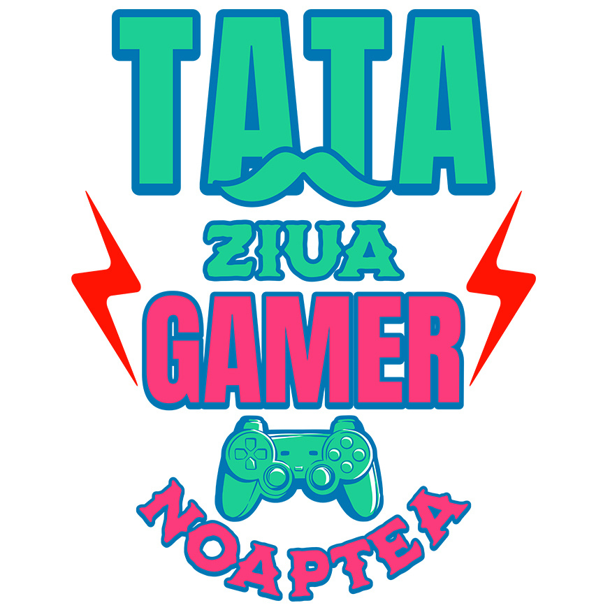 Sticker Adeziv Autocolant Personalizat Manetă De Jocuri Personalizată – Cadou Pentru Tata Gamer „Noaptea Gamer, Ziua Iubitorii De Lume Virtuală” [1]