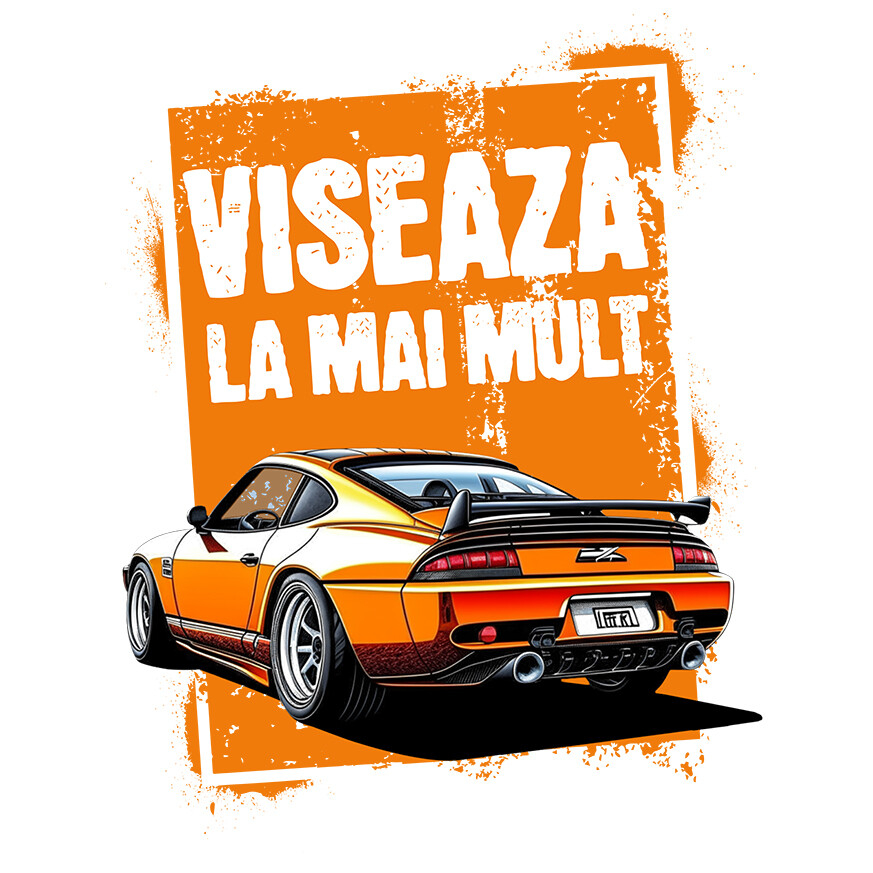 Sticker Adeziv Autocolant Personalizat Mașină De Curse Tunată – Putere, Viteză și Motivație [1]